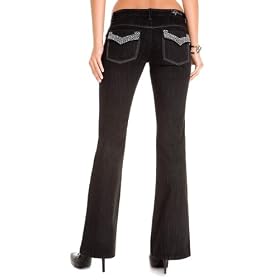 G by GUESS Rockstar Black Flare Jeans
