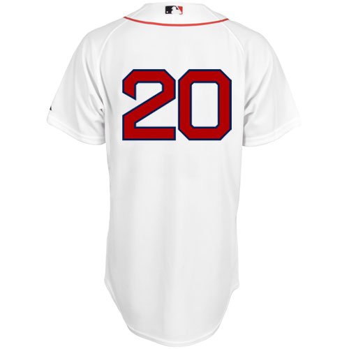 MLB Men's Boston Red Sox Kevin Youkilis Six Button Authentic Home Jersey (White, 40/Medium)