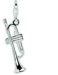 Sterling Silver Trombone Lobster Clasp Charm