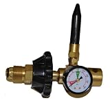 Helium Tank Regulator Filler Valve for Balloons with Gauge Pkg/1