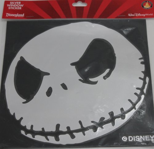 GIANT Jack Skellington, Nightmare Before Christmas, Silver Window Decal - Disney Theme Parks Exclusive Limited Avaliability