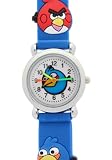 TimerMall OEM - Montre Enfants - Quartz - Caoutchouc - F?ch?? Blue Bird Rubber Strap White Dial etal Case KidSport Watches