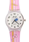 TimerMall OEM - Montre Enfants - Quartz - Caoutchouc - tif Enveloppe cadran blanc Pink Rubber Strap Kid