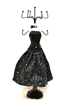 Black Sparkle Strapless Cocktail Dress Mannequin Jewelry Doll Black Sparkle Strapless Cocktail Dress Mannequin Jewelry Doll