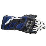 ALPINESTARS SP-2 LEATHER & CARBON FIBER MOTORCYCLE GLOVES-BLUE-X-LARGE-NEW