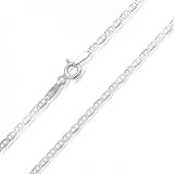 Bling Jewelry Sterling Silver Flat Round marina Chain Necklace 16 in 18 in 20 in