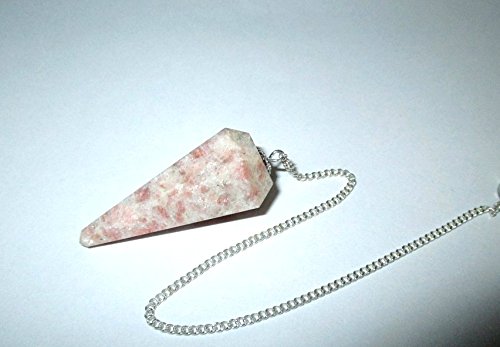 Jetin Sunstone Cone Shaped Pendulum Faceted Jet International Crystal Therapy Image is JUST A Reference