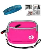 Durable Magenta* Mini Glove Camera Case for Sony Bloggie MHS-TS20 Full HD T ....