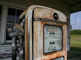 Vintage Gas Pump Recalls the Open American Road and Cheaper Prices
Photographic Poster Print by Stephen St. John, 48x36