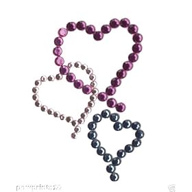 Linked Hearts Cling Blings Decal Beads Decorative