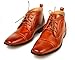 Ferro Aldo Mens Fashion Ankle Boots Shoes Lace Cap Toe Style in Italy Brown