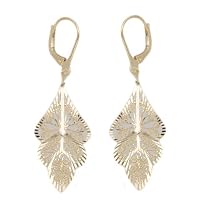 9ct Yellow Gold E4052 Filigree Drop Earrings
