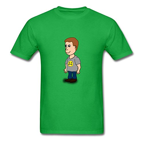 Clip Art Image Men Customized T-shirt - Small - Electric Green