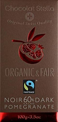 Chocolat Stella, Organic & Fair, Pomegranate, 3.5 oz