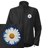 IMAGE OF Artsmith, Inc. Women's Embroidered Jacket Daisy Energy Blue - 2X