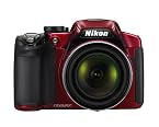 Nikon Coolpix P510 16.1MP Point-and-Shoot Digital Camera (Red) with 4GB Card, Camera Pouch