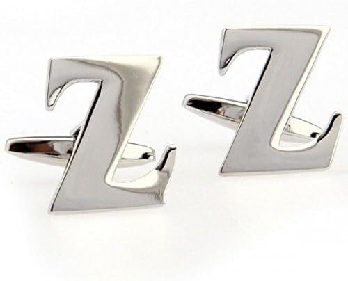 SunShine Day Cuff Daddy Silver Letter Z Cufflinks