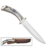 Silver Stag Scrimshaw Pacific Bowie