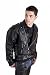 Rebel Ryder Men's Stone Leather Motorcycle Jacket
