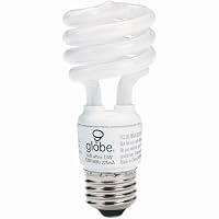 Globe 4860201 13-Watt Ultra-Mini Compact Fluorescent Spiral Bulb (60-Watt Incandescent Equivalent), Soft White, 4 Pack