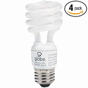 Buy Globe 4860201 13-Watt Ultra-Mini Compact Fluorescent Spiral Bulb (60-Watt Incandescent... by Globe Electric