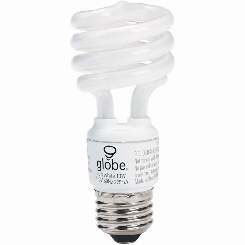 Globe 13-Watt Ultra-Mini Compact Fluorescent Spiral Bulb