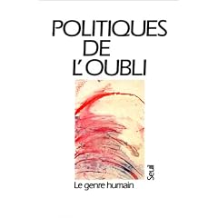 Politiques de l'oubli