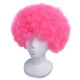 Economy Pink Afro Wig ~ Halloween 1960s or 1970s Costume Party Wig