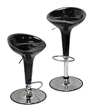 Winsome Wood Air Lift Adjustable Stool, Black with Chrome