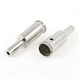 uxcell　セラミック　ダイヤモンドガラス穴鋸　15mm切断径　シルバートーン　ハンドツール　2個入り