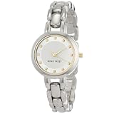 Nine West Women's NW1139SVTT Two-Tone Round Dress Bracelet Watch