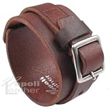 Distressed Vintage ITALIAN Leather Bracelet Unisex 4BR