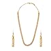 Vaama Designer Handcrafted Embellished Cylindrical Necklace & Earring Set - Pearl