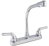 LDR 952 33415CP Exquisite Dual Tulip Handle Kitchen Faucet with Hi Rise Spout, Chrome