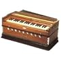 Harmonium, double reeds, four drones