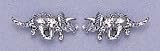 Small Triceratops Stud Earrings