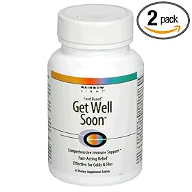 Rainbow Light Get Well Soon Food-Based Tablets, 45-Count Bottles (Pack of 2) by 