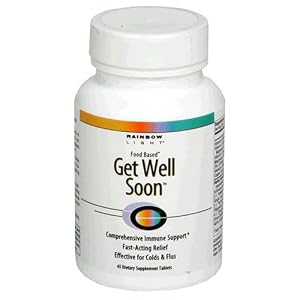 Rainbow Light Get Well Soon Food-Based Tablets, 45-Count Bottles (Pack of 2) by