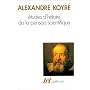 Etudes d'histoire de la pens�e scientifique