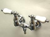 Kingston Brass CC36T1 Vintage 3 3/8 Center Wall Mount Claw Foot Tub Filler Faucet - Polished Chrome