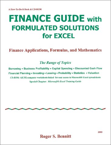 finance guide with formulated solutions for excel  finance applications formulas and mathematics