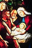 Frameable Art Card for Christmas - The Nativity in Stained Glass from Riverton