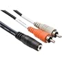 Hosa 10' Stereo 3.5mm Mini Female to Two RCA Males Breakout Y-Cable