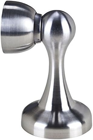 Angle Simple R309 Stainless Steel Heavy Duty Magnetic Door Stop / Holder for Home or Office, Brushed Steel