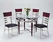 Cherry Finish Table Set By Acme Furniture