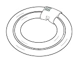 58 Watt Double Circular Flourescent Light Bulb / 2850K / 4-Pin T6 / 9 inch diameter / 32058