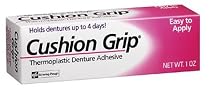 Cushion Grip Thermoplastic Denture Adhesive, 1-Ounce Tubes (Pack of 4)