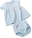 Floral Print Dress Set - Blue: 6 Months