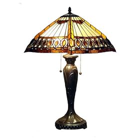 Amberjack Tiffany-Style Table Lamp by 1908 Studios