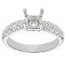 Platinum Engagement Setting with Round Pave-Set Diamond (G-H/VS, 1/2 ct. tw.)
